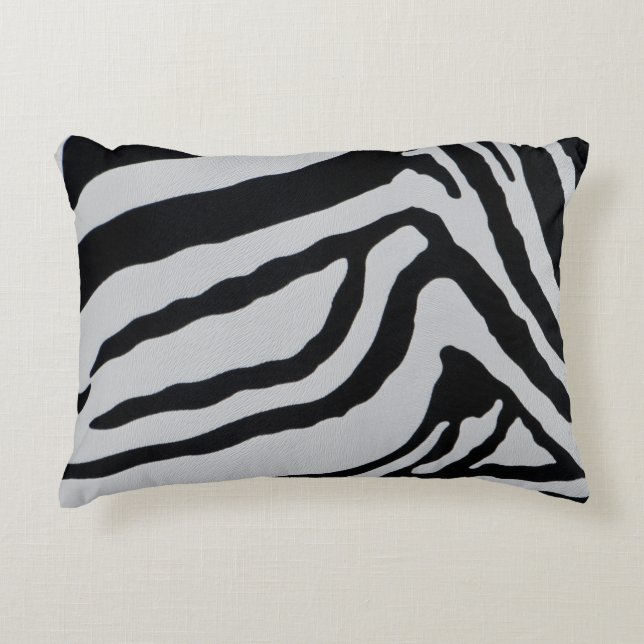 Zebra mönstrad prydnadskudde (Framsidan)