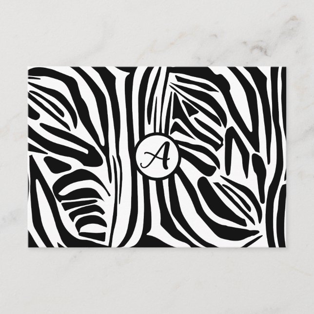 Zebra mönstrad rådkort (Framsida)