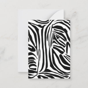 Zebra mönstrad rådkort