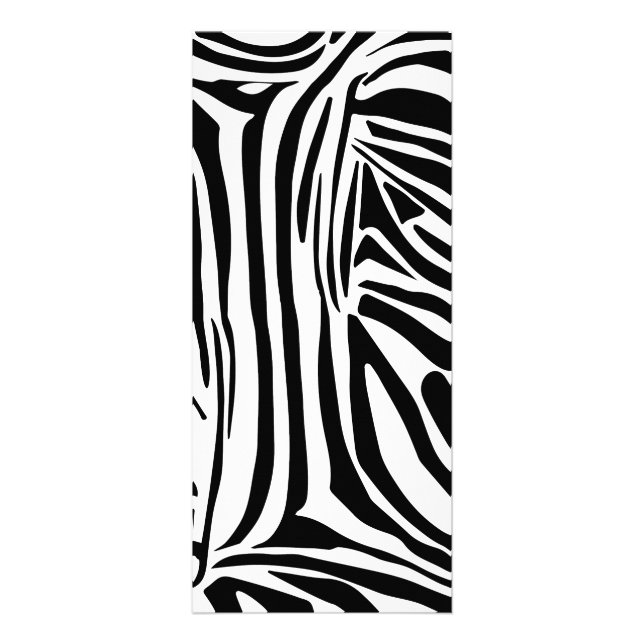 Zebra mönstrad reklamkort (Framsidan)