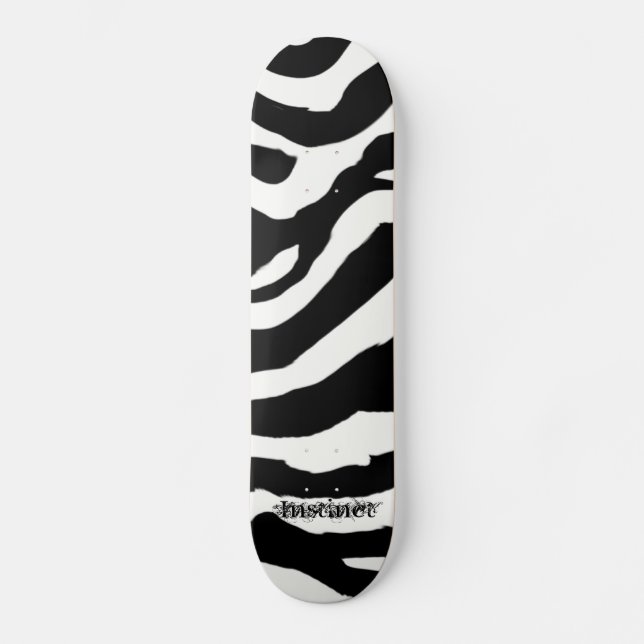 Zebra mönstrad skateboard bräda 19,5 cm (Framsida)