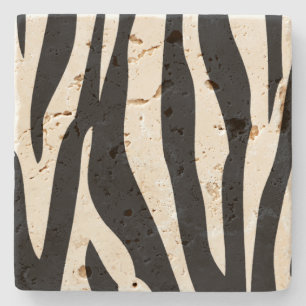 Zebra mönstrad stenkustfartyg stenunderlägg