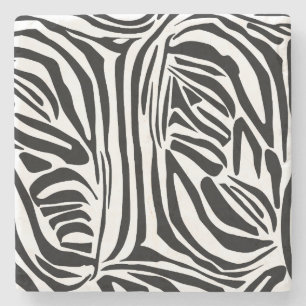 Zebra mönstrad stenunderlägg
