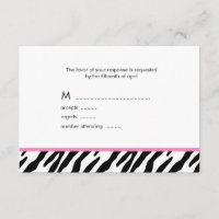Zebra mönstrad svarskort