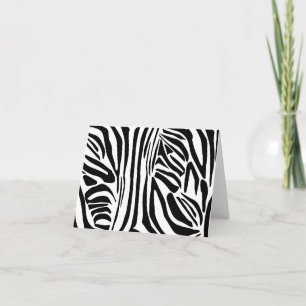 Zebra mönstrad tack kort