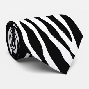Zebra mönstrad tid för djurtryck slips