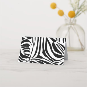 Zebra mönstrad tidsbeställning kort