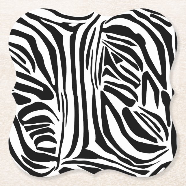 Zebra mönstrad underlägg papper (Framsida)
