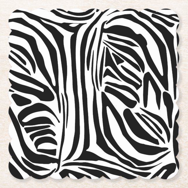 Zebra mönstrad underlägg papper (Framsida)