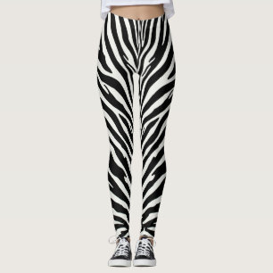 Zebra mönstrad vild leggings