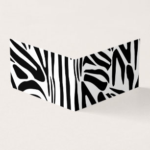 Zebra mönstrad visitkort