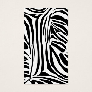 Zebra mönstrad visitkort