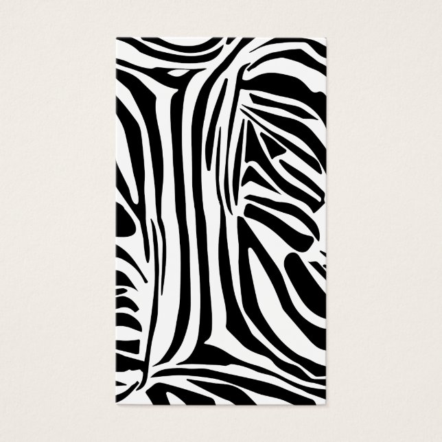 Zebra mönstrad visitkort (Framsidan)