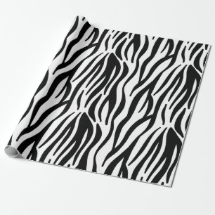 Zebra mönstrad vit och svart presentpapper