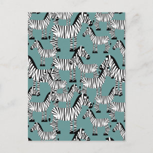 Zebra mönstrad vykort