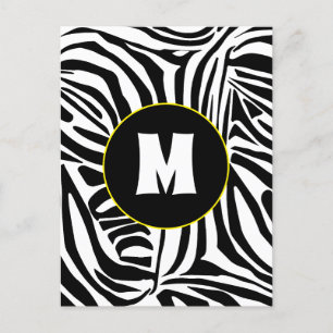 Zebra mönstrad vykort