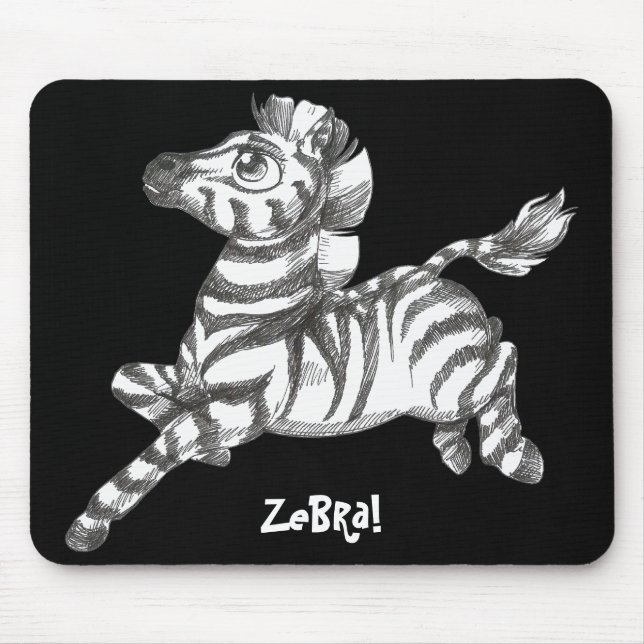 Zebra Mousepad Musmatta (Framsidan)