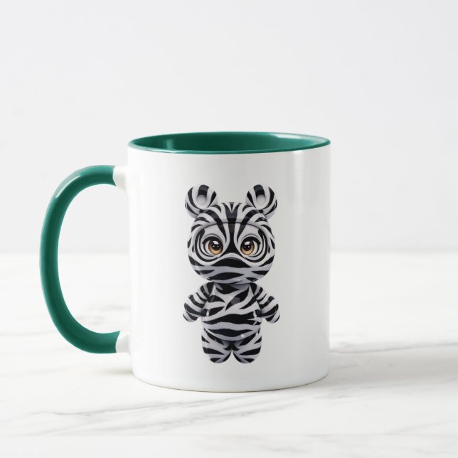 Zebra Mugg Glansig Kawaii Karaktär (Vänster)