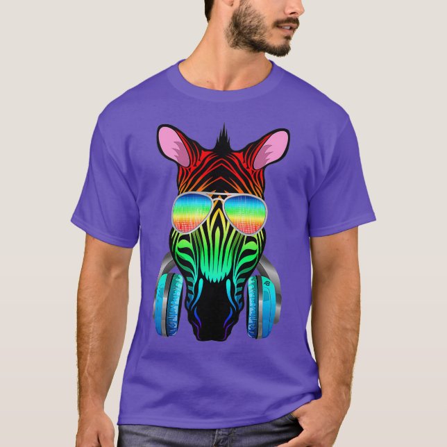 Zebra Music DJ - Afrika Collection T Shirt (Framsida)
