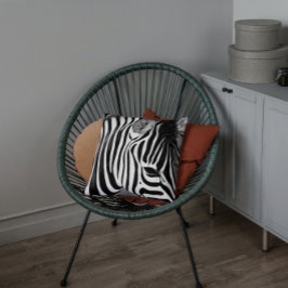 Zebra nära modern konst kudde