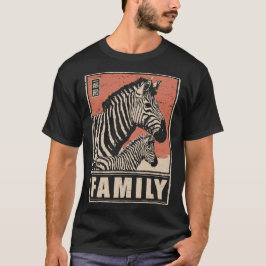 Zebra och Foal - Bold Safari Family Connection T Shirt