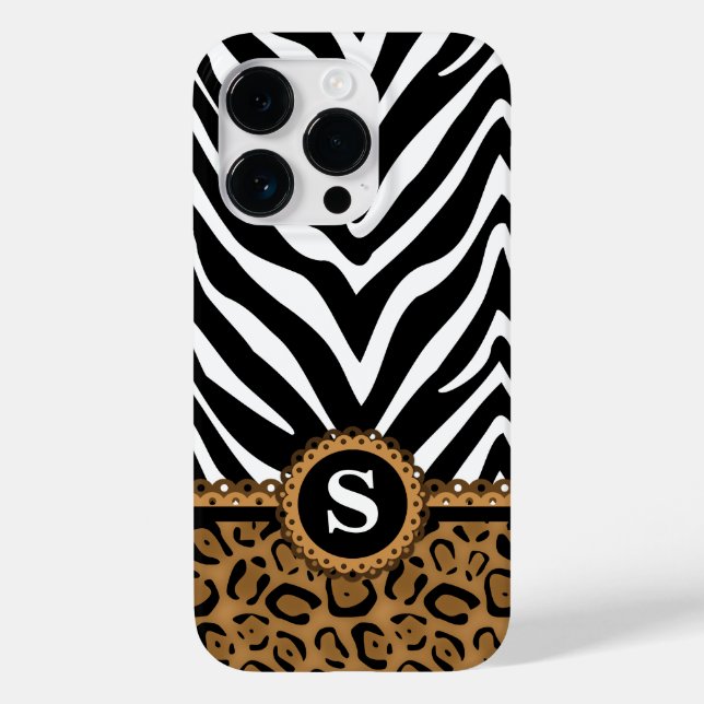 Zebra och Leopard Monogram (Baksida)
