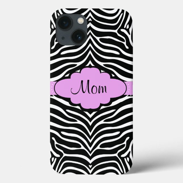 Zebra och Rosa Design Galaxy Anmärkning 4 Fodral (Baksida)