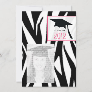 Zebra och Rosa klass i Studenten 2012 Photo Inbjud Inbjudningar
