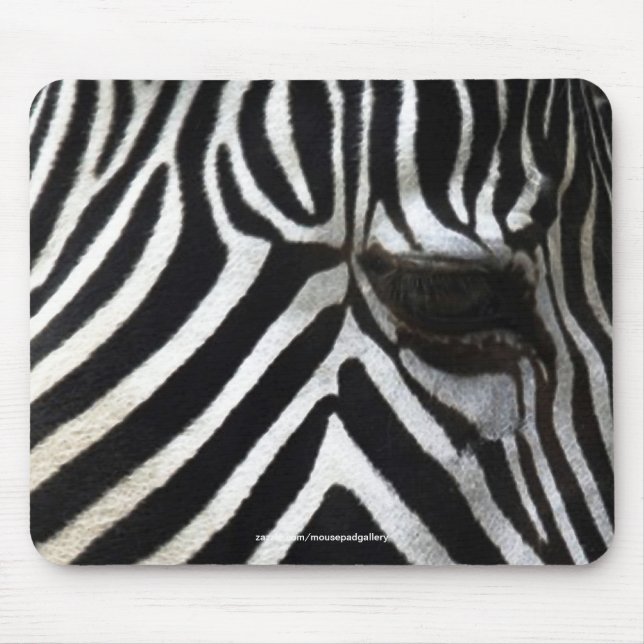 Zebra Öga African Horse Wildlife Mousepad Musmatta (Framsidan)
