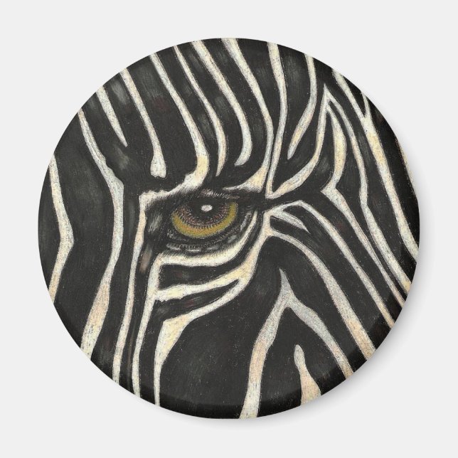 Zebra Öga Magnet (Framsidan)