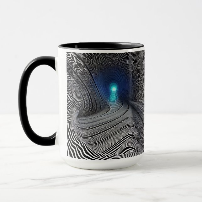 Zebra Optical Illusion Print Mugg (Vänster)