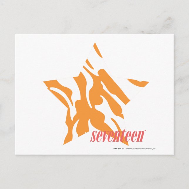 Zebra Orange 3 Vykort (Framsida)