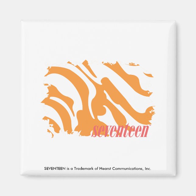 Zebra-Orange 4 Magnet (Framsidan)