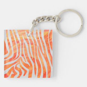 Zebra-Orange och vit utskrift