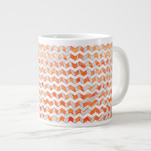 Zebra-Orange och vit utskrift Jumbo Mugg
