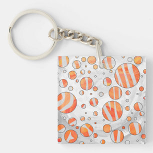 Zebra Orange och White Polka Dot