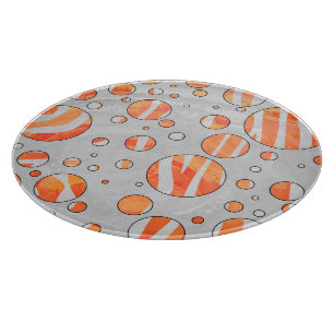 Zebra Orange och White Polka Dot