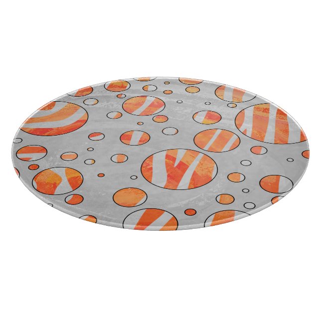 Zebra Orange och White Polka Dot (Hörn)