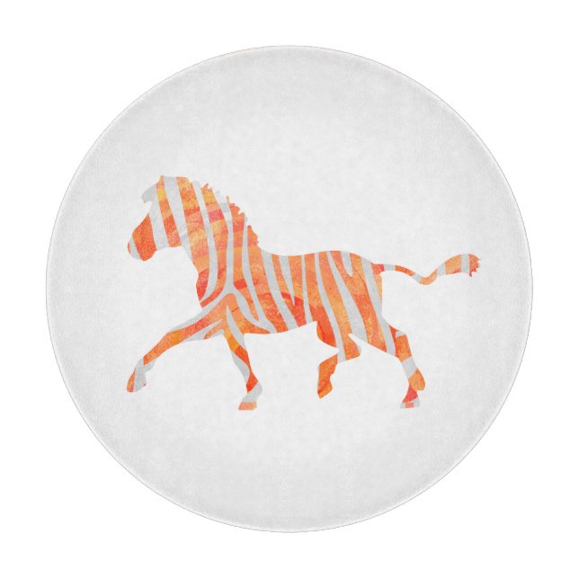 Zebra Orange och White Silhouette (Framsidan)