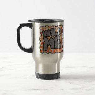 Zebra Orange och White Vild me Resemugg