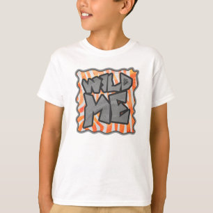Zebra Orange och White Vild me T-shirt