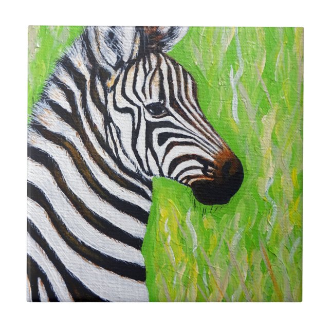 Zebra Painting Kakelplatta (Framsidan)