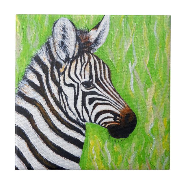 Zebra Painting Kakelplatta (Framsidan)