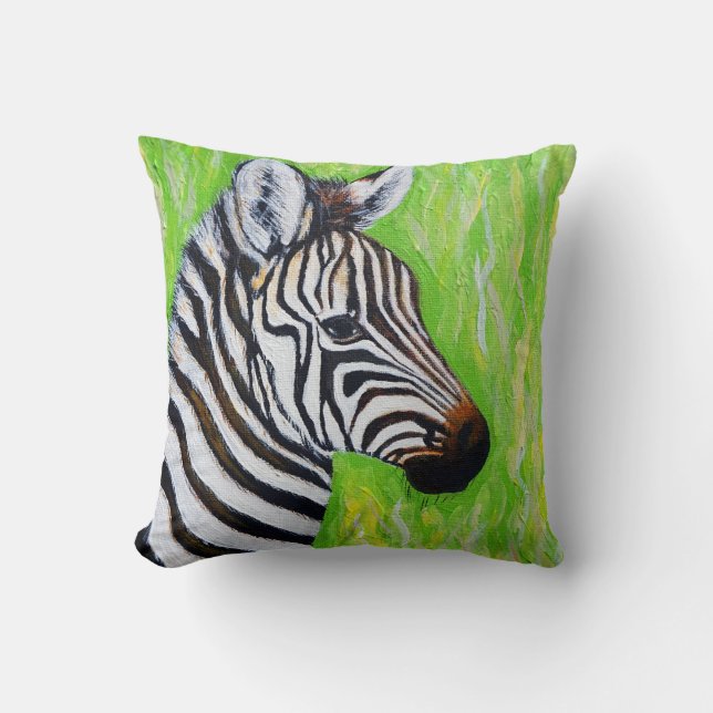 Zebra Painting Kudde (Framsida)
