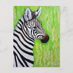 Zebra Painting Vykort