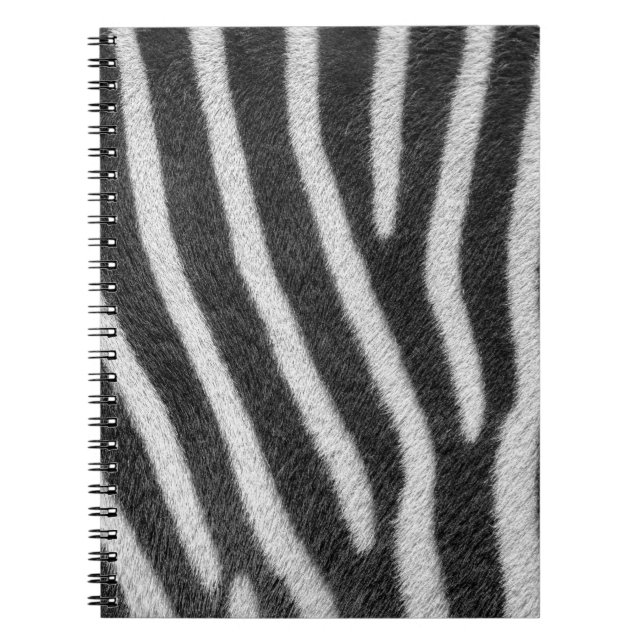 Zebra Päls Animal Mönster Anteckningsbok (Framsidan)