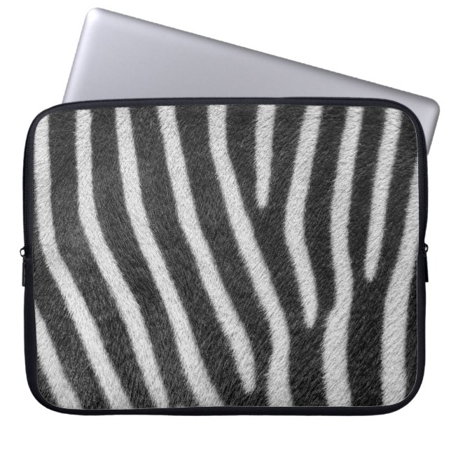Zebra Päls Animal Mönster Laptop Fodral (Framsidan)