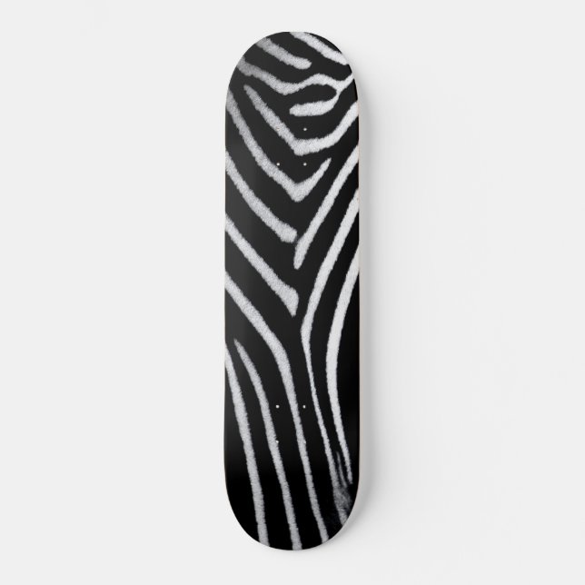 Zebra Päls Animal Mönster Mini Skateboard Bräda 18,5 Cm (Framsida)
