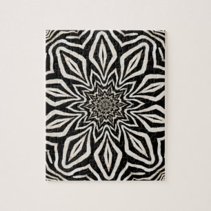 Zebra Päls Kaleidoscope Abstrakt Pussel