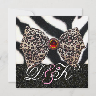 ZEBRA PÄLS,LEOPARD SKIN BOW,BLACK DAMASK MONOGRAM INBJUDNINGAR
